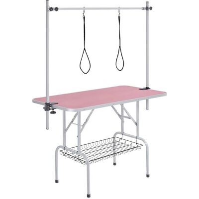 Mesa de Peluquería Yaheetech - Altura Ajustable Rosa Mesa de Peluquería Yaheetech - Altura Ajustable Rosa