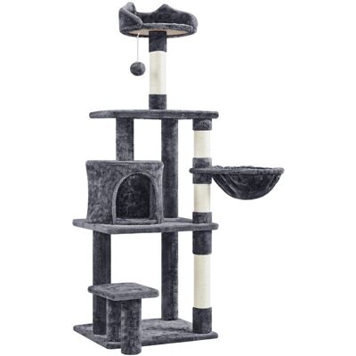 YAHEETECH - Árbol para Gatos con Sisal y Felpa - 145 cm Gris Oscuro YAHEETECH - Árbol para Gatos con Sisal y Felpa - 145 cm Gris Oscuro