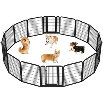 YAHEETECH Parque de Perros Metálico Plegable de 16 Paneles para Interior y Exterior YAHEETECH Parque de Perros Metálico Plegable de 16 Paneles para Interior y Exterior