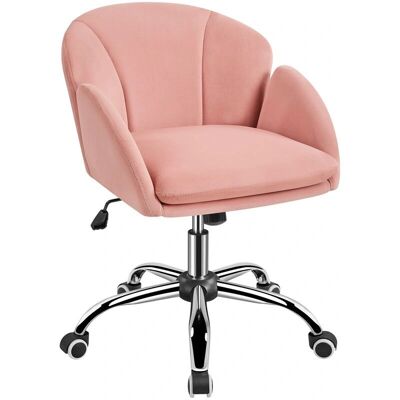 Silla de Oficina de Terciopelo Yaheetech, Ajustable y Giratoria Silla de Oficina de Terciopelo Yaheetech, Ajustable y Giratoria