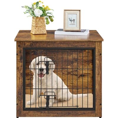 Jaula para Mascotas Yaheetech - Caja para Perros y Cachorros con Doble Puerta - Marrón Jaula para Mascotas Yaheetech - Caja para Perros y Cachorros con Doble Puerta - Marrón