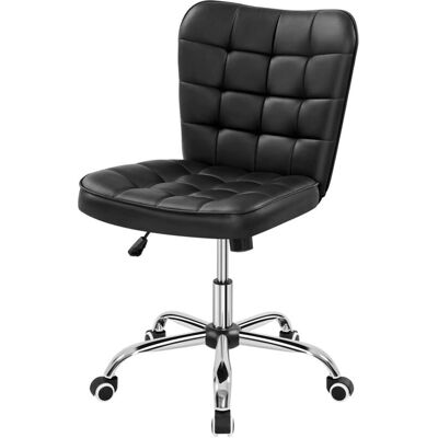 Silla de Oficina Ajustable Ergonómica Giratoria Negra - Yaheetech Silla de Oficina Ajustable Ergonómica Giratoria Negra - Yaheetech