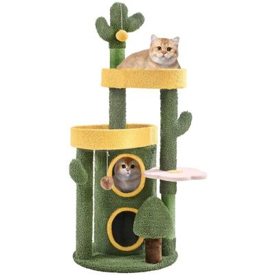Árbol Rascador para Gatos Yaheetech - Diseño de Cactus - 123cm Alto - Verde y Amarillo Árbol Rascador para Gatos Yaheetech - Diseño de Cactus - 123cm Alto - Verde y Amarillo