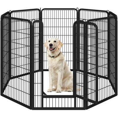 Jaheetech Parque para Mascotas - 8 Paneles 71x120cm, Plegable, Interior/Exterior Jaheetech Parque para Mascotas - 8 Paneles 71x120cm, Plegable, Interior/Exterior