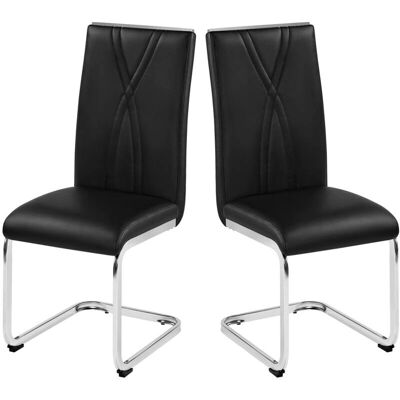 YAHEETECH Juego 2 Sillas de Comedor Negras Modernas - Sillas de Comedor YAHEETECH Juego 2 Sillas de Comedor Negras Modernas - Sillas de Comedor