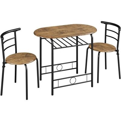 Yaheetech - Juego de Mesa Redonda con 2 Sillas - Muebles de Cocina Compactos Yaheetech - Juego de Mesa Redonda con 2 Sillas - Muebles de Cocina Compactos
