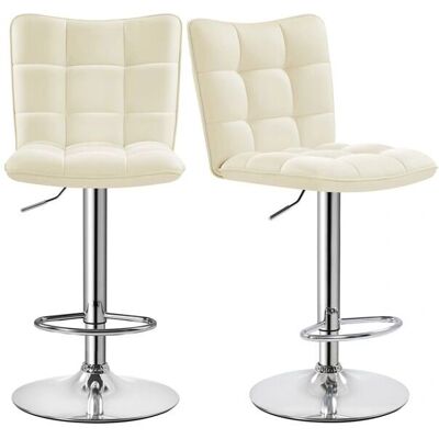 Yaheetech Juego de Taburetes de Barra Ajustables - Beige - Taburete de Bar Yaheetech Juego de Taburetes de Barra Ajustables - Beige - Taburete de Bar