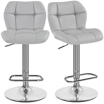 Taburete de Bar Ajustable Yaheetech - Giratorio 360°, Soporta Hasta 136kg Taburete de Bar Ajustable Yaheetech - Giratorio 360°, Soporta Hasta 136kg
