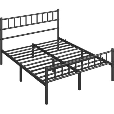 Marco de Cama Metálico Yaheetech 160x200cm Negro - Soporta 363kg Marco de Cama Metálico Yaheetech 160x200cm Negro - Soporta 363kg