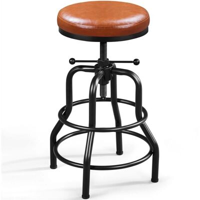 Yaheetech - Round Swivel Stool - Brown - 34.5 cm - Bar Stool Yaheetech - Round Swivel Stool - Brown - 34.5 cm - Bar Stool