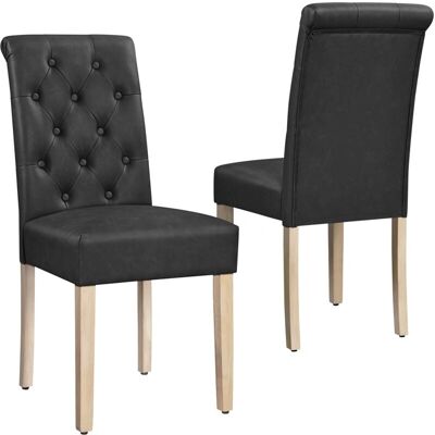 Yaheetech - Juego de sillas de comedor - Gris oscuro - Sillas de comedor Yaheetech - Juego de sillas de comedor - Gris oscuro - Sillas de comedor