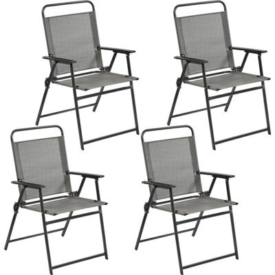 Yaheetech - 4-Piece Folding Chairs - Estructura de metal - Exterior - Sillas de jardín Yaheetech - 4-Piece Folding Chairs - Estructura de metal - Exterior - Sillas de jardín