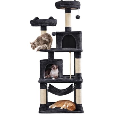 Yaheetech - Árbol para Gatos 158 cm - Negro - 158 cm - Torre para Gatos Yaheetech - Árbol para Gatos 158 cm - Negro - 158 cm - Torre para Gatos