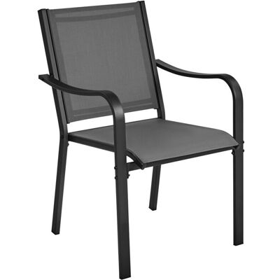 Yaheetech - Outdoor Stackable Dining Chairs - Gris - Poliéster Yaheetech - Outdoor Stackable Dining Chairs - Gris - Poliéster