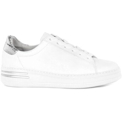 Gabor Keystone Womens Trainers - White/Argento - Support & Comfort Gabor Keystone Womens Trainers - White/Argento - Support & Comfort