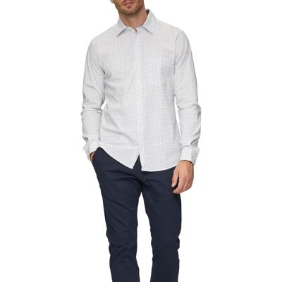 s.Oliver XXL Weiß Muster Casual Hemd s.Oliver XXL Weiß Muster Casual Hemd