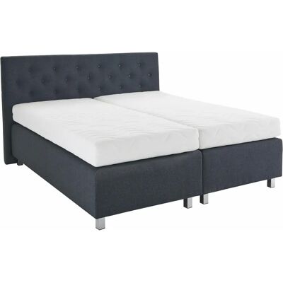 Westfalia Schlafkomfort Boxspringbett - Grau & Bonnell-Federkern, 160x200cm Westfalia Schlafkomfort Boxspringbett - Grau & Bonnell-Federkern, 160x200cm