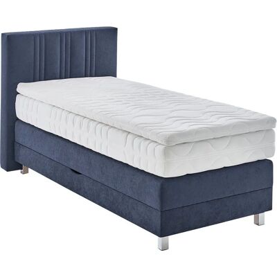WESTFALIA SCHLAFKOMFORT Microvelours Boxspringbett - Komplett, Blau, 90x200cm WESTFALIA SCHLAFKOMFORT Microvelours Boxspringbett - Komplett, Blau, 90x200cm