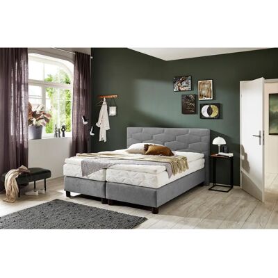 Westfalia Microvelours Grau Boxspringbett - Komplett, Ohne Topper Westfalia Microvelours Grau Boxspringbett - Komplett, Ohne Topper