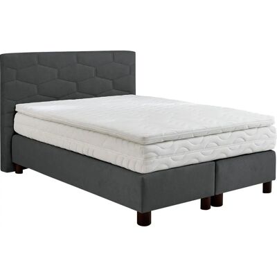 Westfalia Microvelours Boxspringbett mit Topper - Komplettbett Westfalia Microvelours Boxspringbett mit Topper - Komplettbett