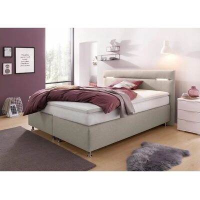 WESTFALIA SCHLAFKOMFORT Boxspringbett - 180x200cm, beige, mit LED WESTFALIA SCHLAFKOMFORT Boxspringbett - 180x200cm, beige, mit LED