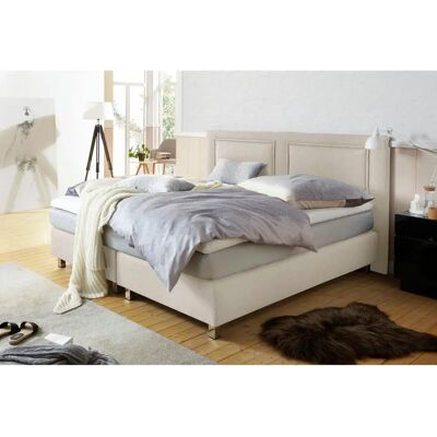 Westfalia Schlafkomfort Beige Struktur 140x200 - Boxspringbett Westfalia Schlafkomfort Beige Struktur 140x200 - Boxspringbett
