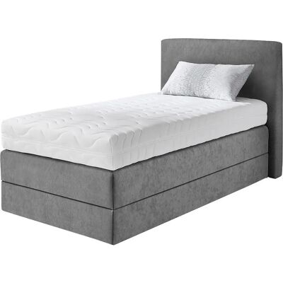 WESTFALIA SCHLAFKOMFORT Microvelours Boxspringbett - Komplett, Grau WESTFALIA SCHLAFKOMFORT Microvelours Boxspringbett - Komplett, Grau