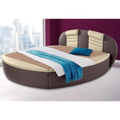 Rundes Bett WESTFALIA SCHLAFKOMFORT - Kunstleder, 160x200cm, Made in Germany Rundes Bett WESTFALIA SCHLAFKOMFORT - Kunstleder, 160x200cm, Made in Germany