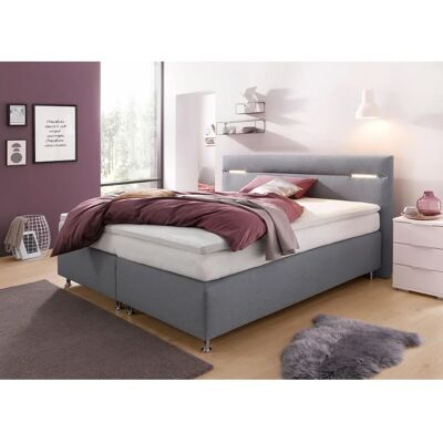 WESTFALIA SCHLAFKOMFORT Grau Boxspringbett - 200x200cm, LED, 5-Zonen WESTFALIA SCHLAFKOMFORT Grau Boxspringbett - 200x200cm, LED, 5-Zonen