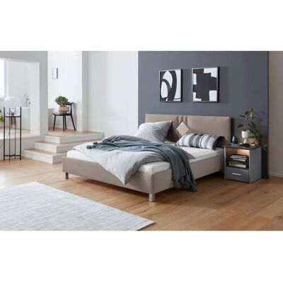 Westfalia Schlafkomfort Polsterbett in Beige mit Bonnell-Federkernmatratze - Bett Westfalia Schlafkomfort Polsterbett in Beige mit Bonnell-Federkernmatratze - Bett