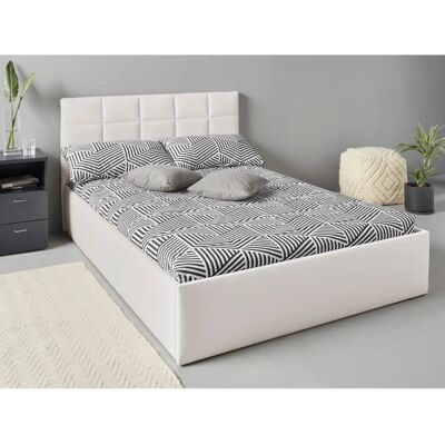 WESTFALIA Polsterbett - 140x200cm - Weiß, Stauraum, Verstellbare Leisten WESTFALIA Polsterbett - 140x200cm - Weiß, Stauraum, Verstellbare Leisten
