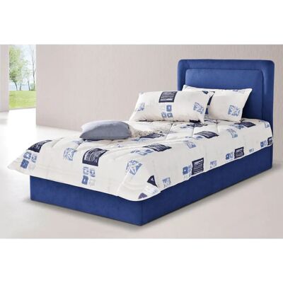 Polsterbett Westfalia Blau - Mit Stauraum & Verstellbare Teile Polsterbett Westfalia Blau - Mit Stauraum & Verstellbare Teile