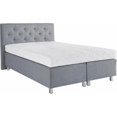 Westfalia Schlafkomfort Boxspringbett - 140x200cm, Grau, Bonnell-Federkern Westfalia Schlafkomfort Boxspringbett - 140x200cm, Grau, Bonnell-Federkern