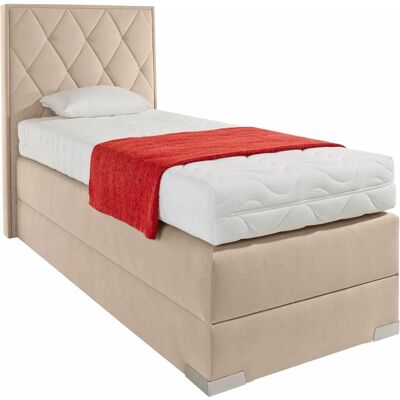 Westfalia Schlafkomfort Beiges Microvelours - Boxspringbett Westfalia Schlafkomfort Beiges Microvelours - Boxspringbett