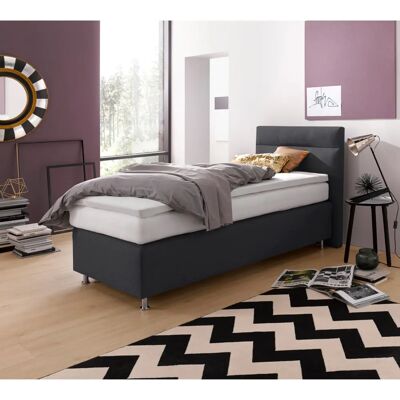 Westfalia Schlafkomfort Graues Boxspringbett - H2, 90x200cm Westfalia Schlafkomfort Graues Boxspringbett - H2, 90x200cm