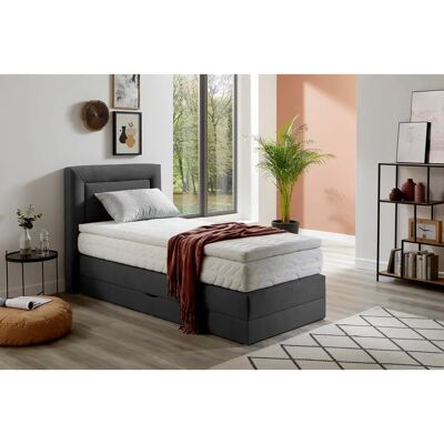 Westfalia Schlafkomfort Boxspringbett - Komplett, Microvelours, Ohne Topper, Mit Bettkasten rechts Westfalia Schlafkomfort Boxspringbett - Komplett, Microvelours, Ohne Topper, Mit Bettkasten rechts