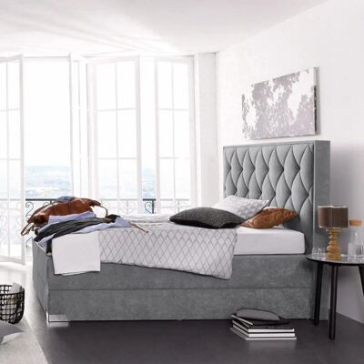 WESTFALIA SCHLAFKOMFORT Microvelours Boxspringbett - 140x200 cm - H3 - Made in Germany WESTFALIA SCHLAFKOMFORT Microvelours Boxspringbett - 140x200 cm - H3 - Made in Germany