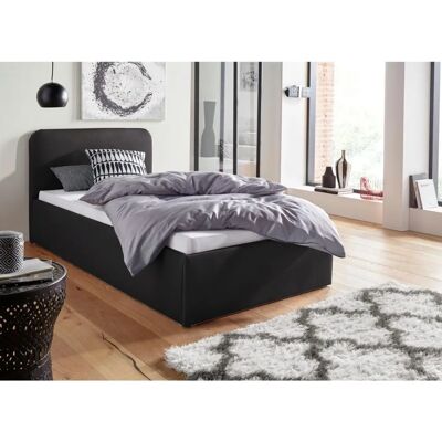 Polsterbett WESTFALIA SCHLAFKOMFORT - Schwarz - 130x210cm - Bett mit Stauraum Polsterbett WESTFALIA SCHLAFKOMFORT - Schwarz - 130x210cm - Bett mit Stauraum