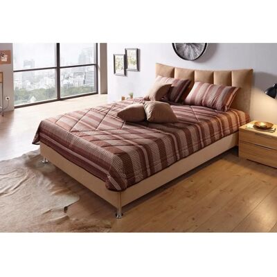 Westfalia Bett - Mikrofaser, 140x200cm, Braun - Polsterbett Westfalia Bett - Mikrofaser, 140x200cm, Braun - Polsterbett