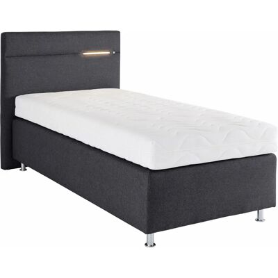 WESTFALIA SCHLAFKOMFORT Boxspringbett - grau - 100x200cm - H3 - LED WESTFALIA SCHLAFKOMFORT Boxspringbett - grau - 100x200cm - H3 - LED