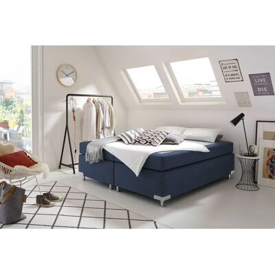 WESTFALIA SCHLAFKOMFORT Holland Navy Microvelours Boxspringbett - Bett WESTFALIA SCHLAFKOMFORT Holland Navy Microvelours Boxspringbett - Bett