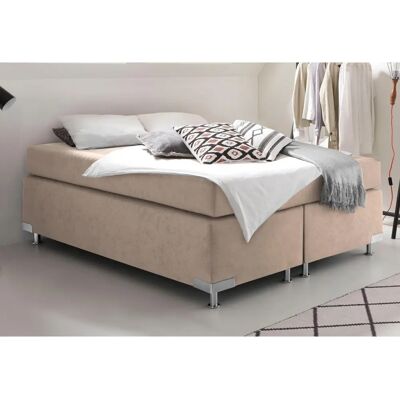 WESTFALIA SCHLAFKOMFORT Holland Beige Microvelours Boxspringbett - Boxspringbett WESTFALIA SCHLAFKOMFORT Holland Beige Microvelours Boxspringbett - Boxspringbett