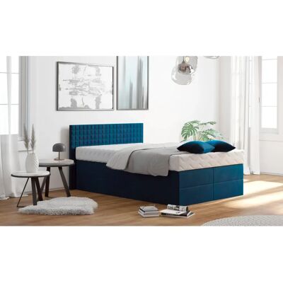 Westfalia Schlafkomfort Boxspringbett - Blau Samtvelours, 155x210cm Westfalia Schlafkomfort Boxspringbett - Blau Samtvelours, 155x210cm
