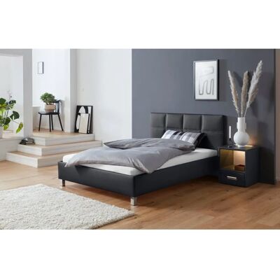 Polsterbett WESTFALIA SCHLAFKOMFORT - Schwarz, 150x98x210 cm Polsterbett WESTFALIA SCHLAFKOMFORT - Schwarz, 150x98x210 cm