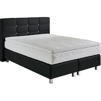 WESTFALIA SCHLAFKOMFORT Boxspringbett - Schwarz, 140x200 cm, mit Kaltschaum-Topper WESTFALIA SCHLAFKOMFORT Boxspringbett - Schwarz, 140x200 cm, mit Kaltschaum-Topper