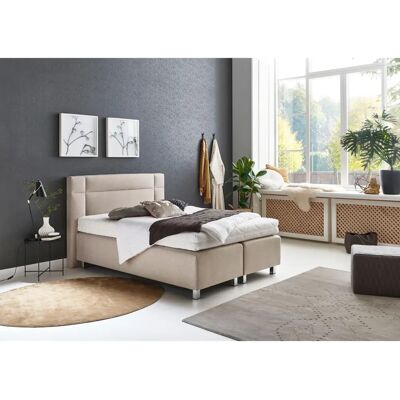 WESTFALIA SCHLAFKOMFORT 140x200 Beiges Boxspringbett - Matratze, H2, 7-Zonen-Kaltschaum WESTFALIA SCHLAFKOMFORT 140x200 Beiges Boxspringbett - Matratze, H2, 7-Zonen-Kaltschaum