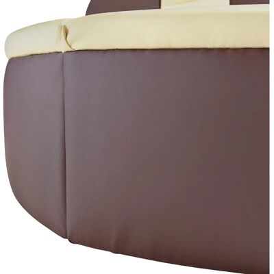 Westfalia Rundbett - Kunstleder, Braun & Vanille, 200x230cm Westfalia Rundbett - Kunstleder, Braun & Vanille, 200x230cm