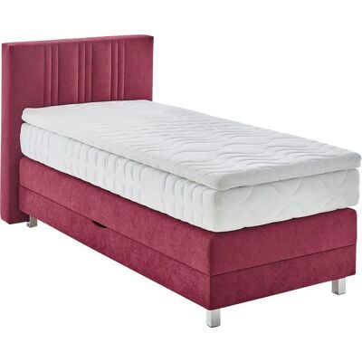 Westfalia Schlafkomfort Boxspringbett mit Stauraum - Bonnell-Federkern, Microvelours, Rot Westfalia Schlafkomfort Boxspringbett mit Stauraum - Bonnell-Federkern, Microvelours, Rot