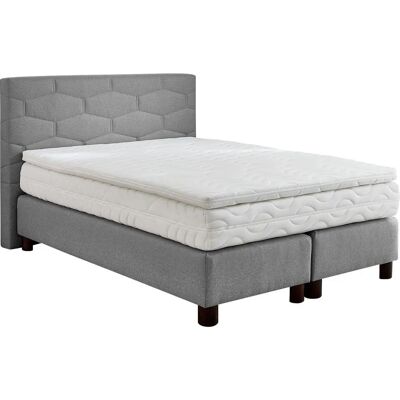 WESTFALIA SCHLAFKOMFORT - 140x200cm Boxspringbett, Grau, mit Topper WESTFALIA SCHLAFKOMFORT - 140x200cm Boxspringbett, Grau, mit Topper