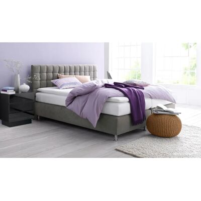 Westfalia Schlafkomfort Boxspringbett - Microvelours, B215xL210, Grau Westfalia Schlafkomfort Boxspringbett - Microvelours, B215xL210, Grau